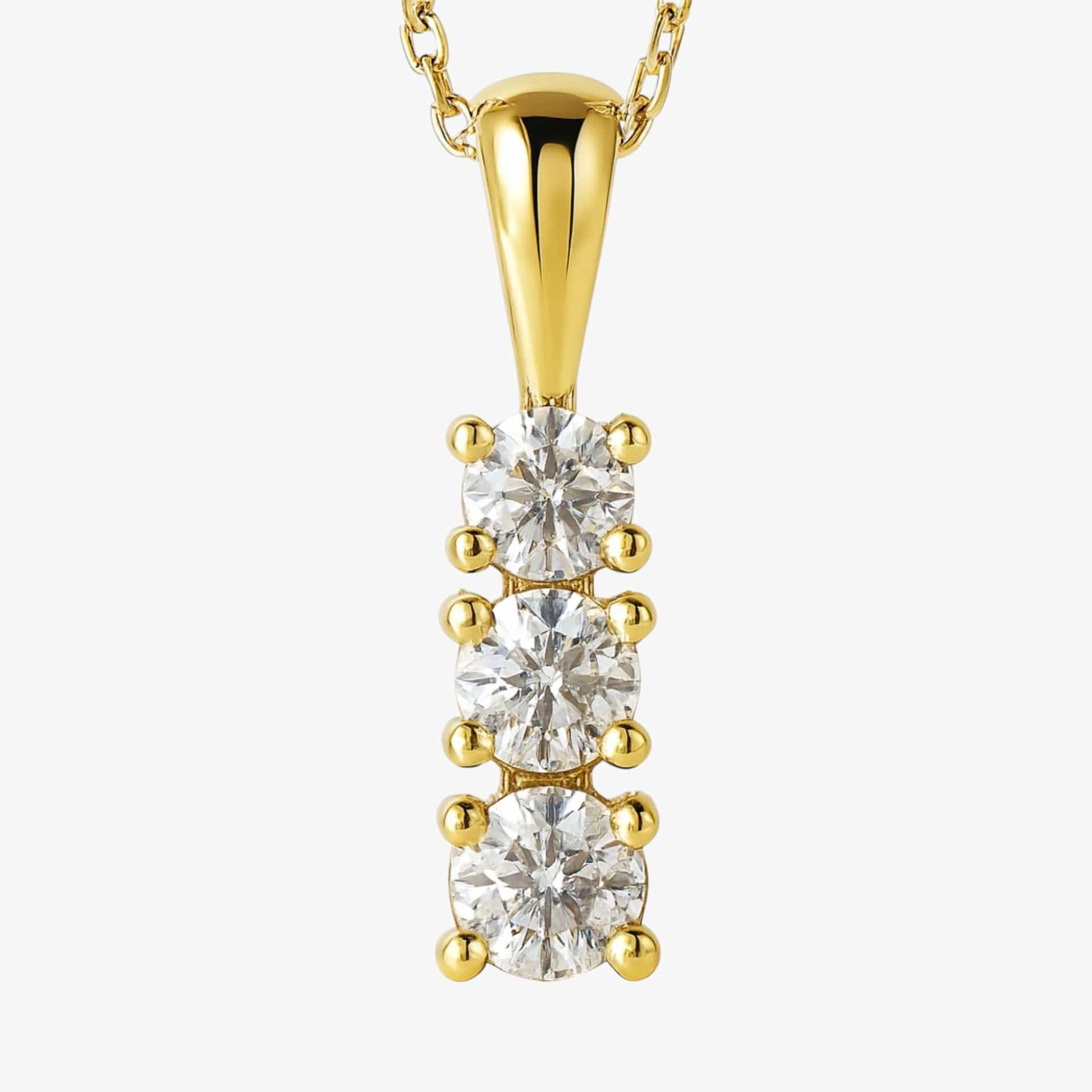 The Three Stone Pendant Necklace