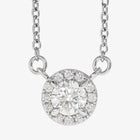 The Halo Diamond Pendant Necklace