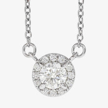 The Halo Diamond Pendant Necklace