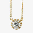 The Halo Diamond Pendant Necklace