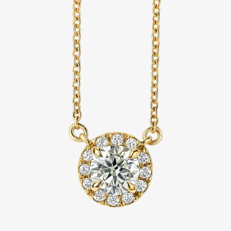 The Halo Diamond Pendant Necklace