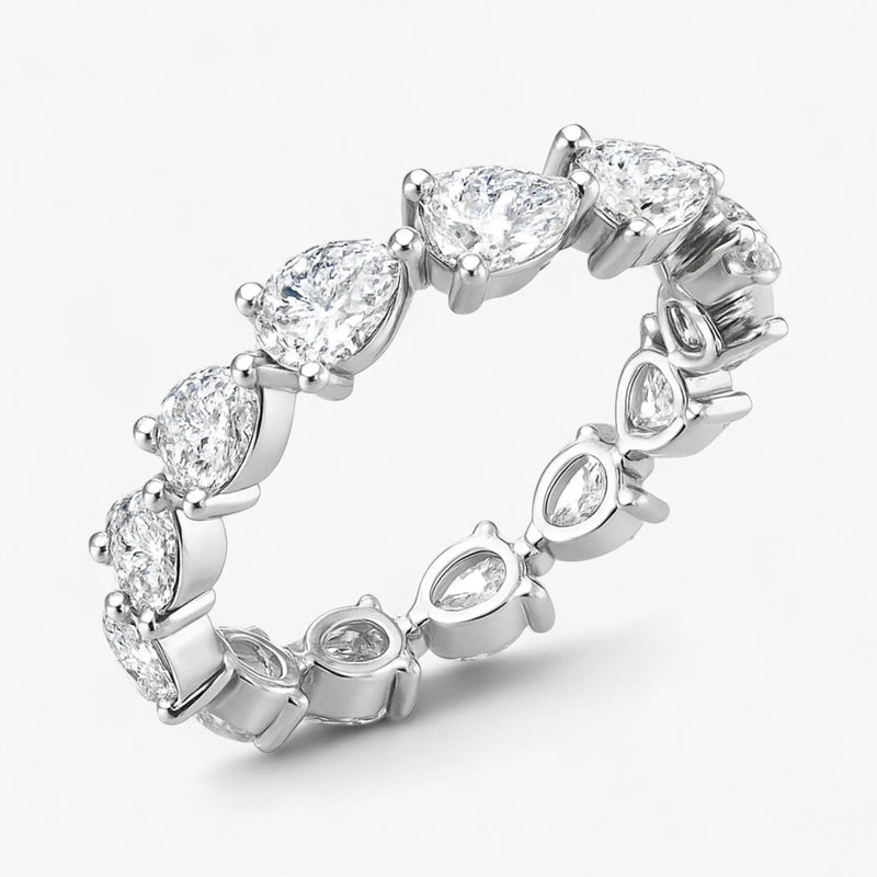 The Pear Diamond Eternity Band