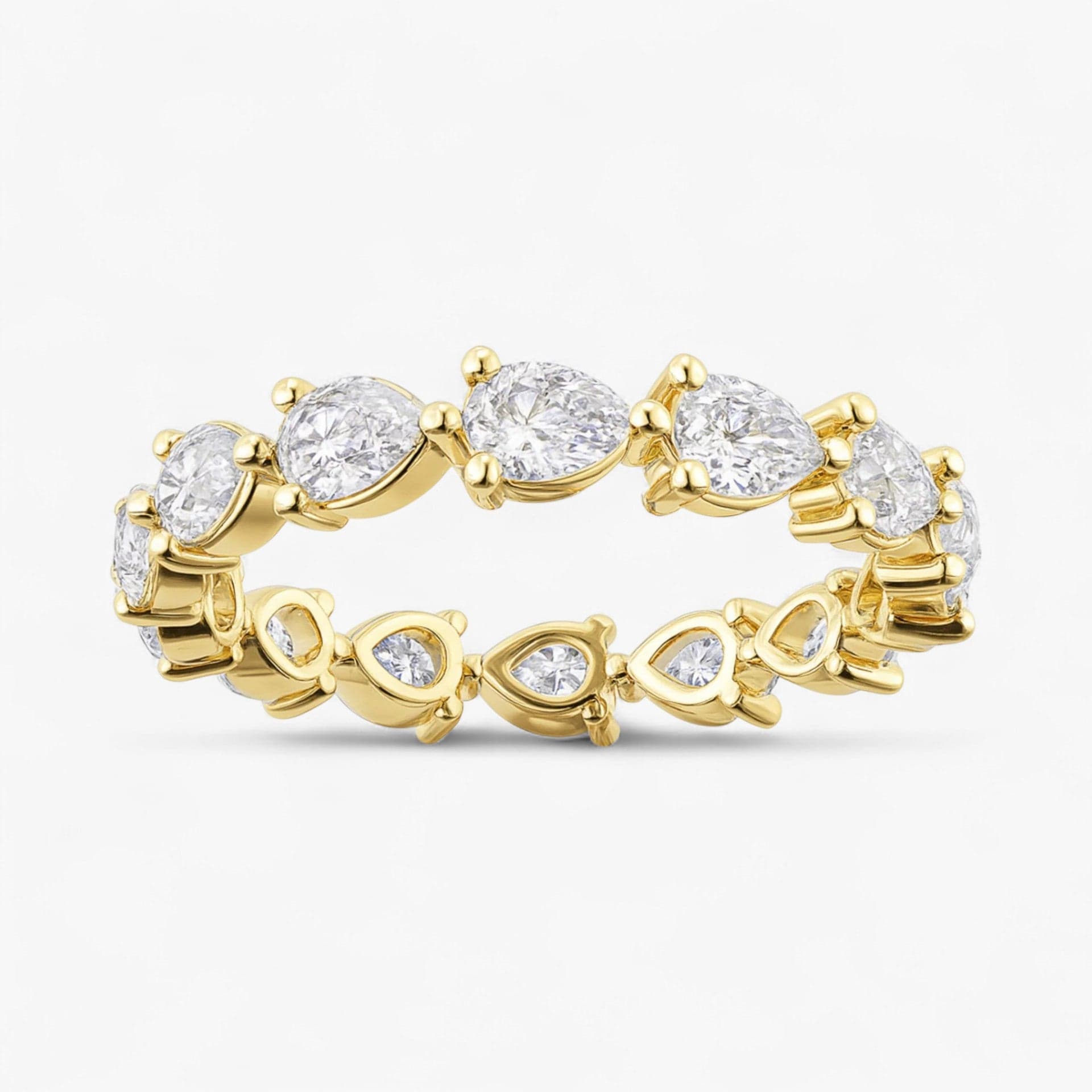 The Pear Diamond Eternity Band