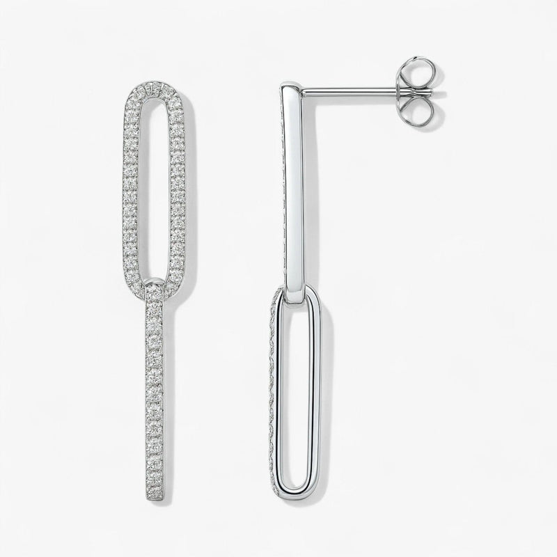 The Accented Paperclip Earrings