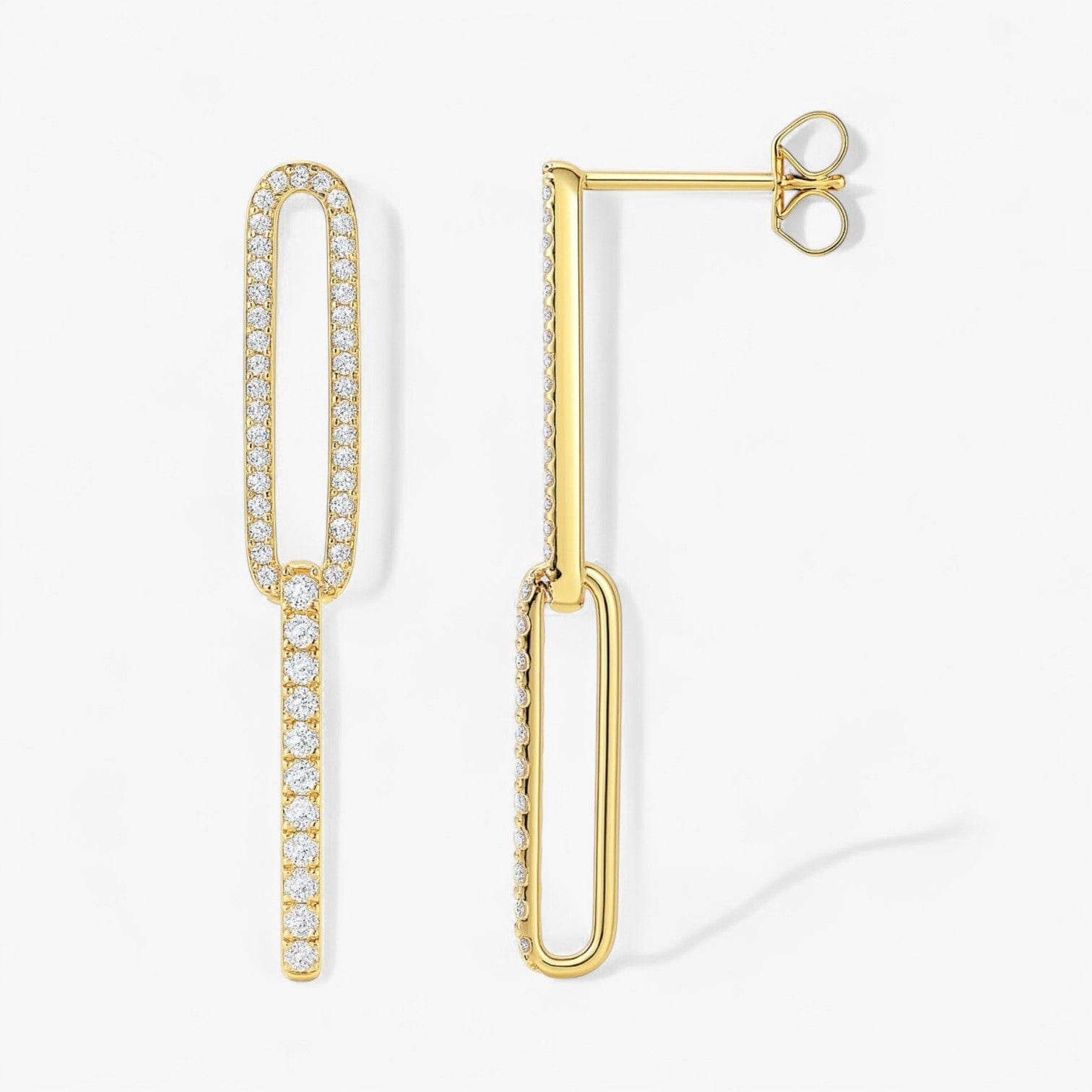 The Accented Paperclip Earrings
