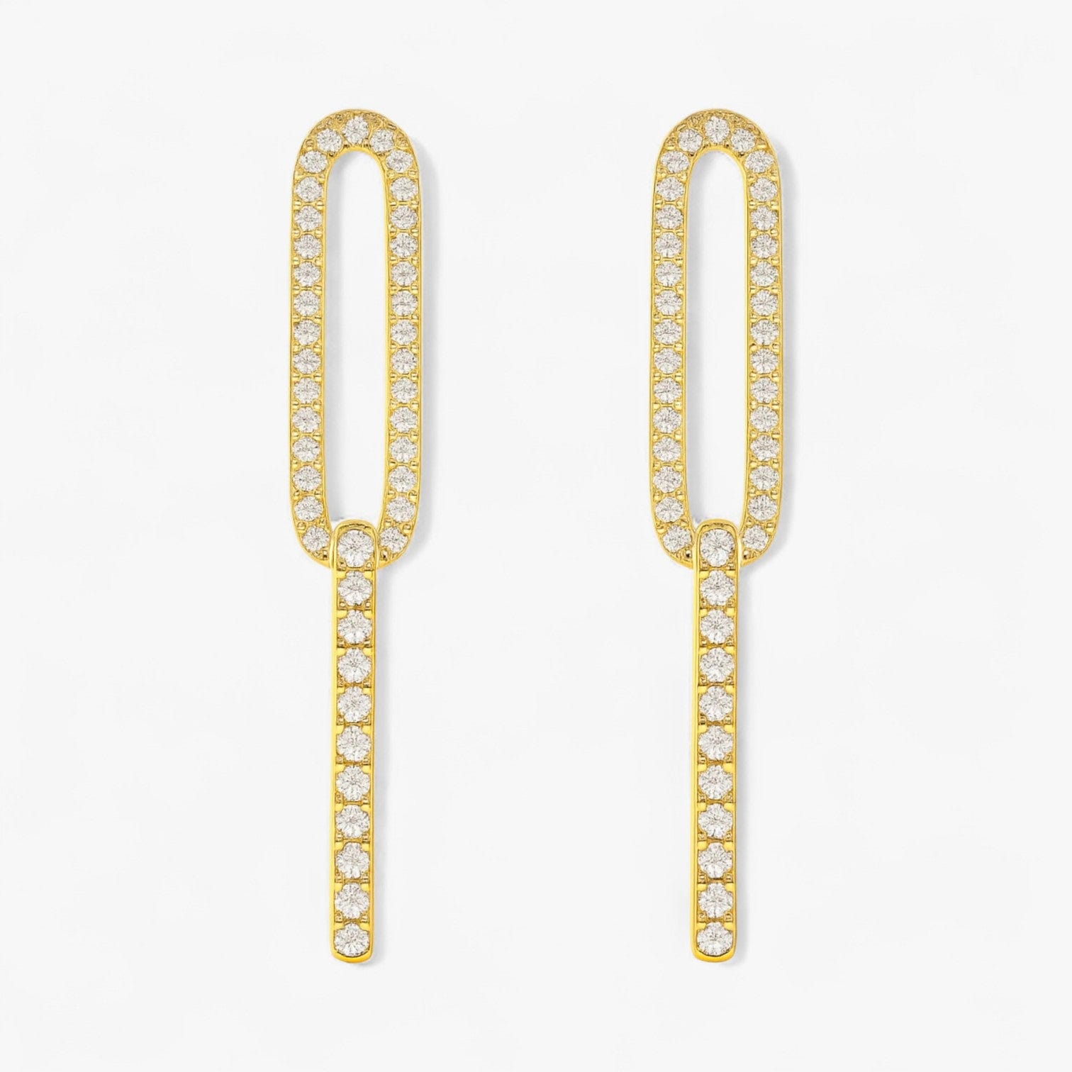 The Accented Paperclip Earrings