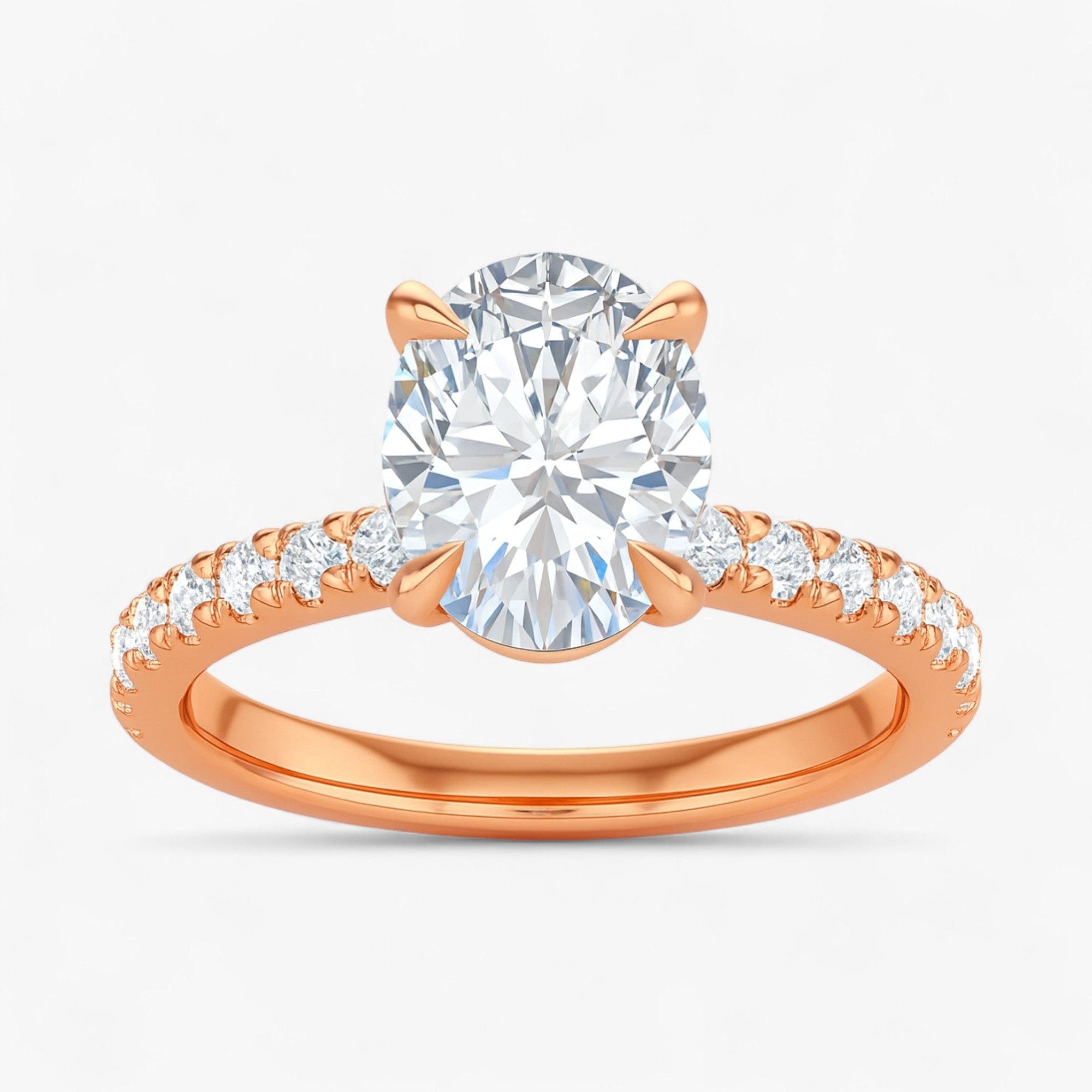 The Classic Pavé Engagement Ring | Oval