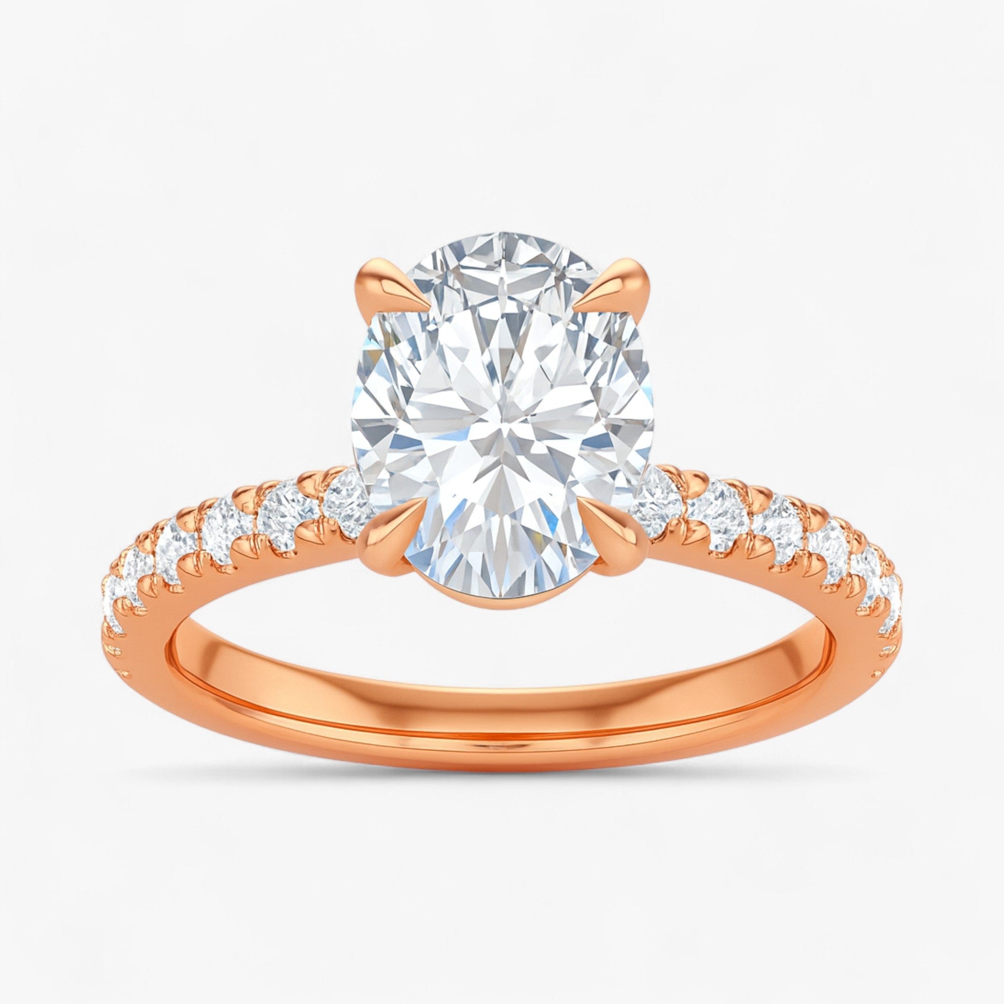 The Classic Pavé Engagement Ring | Oval