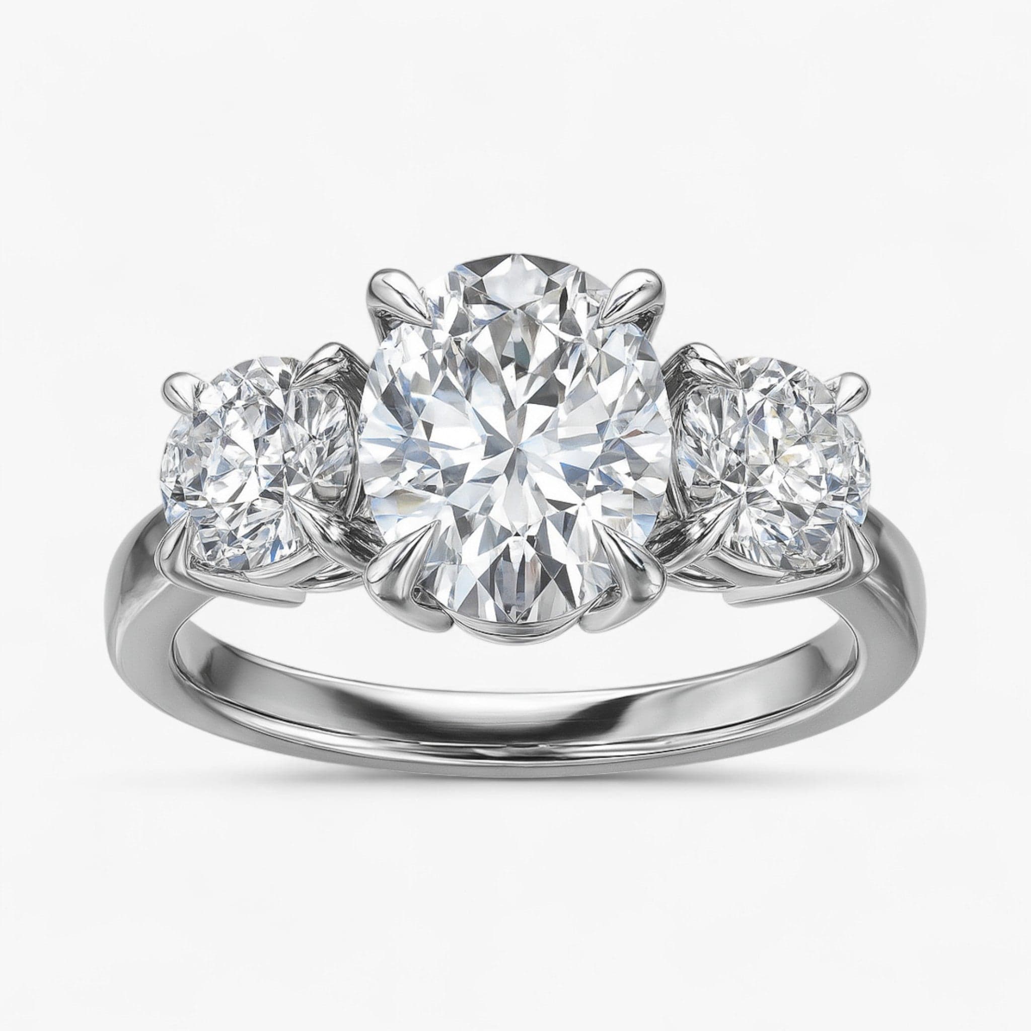 The Signature 3-Stone Engagement Ring | Oval