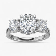 The Signature 3-Stone Engagement Ring | Oval
