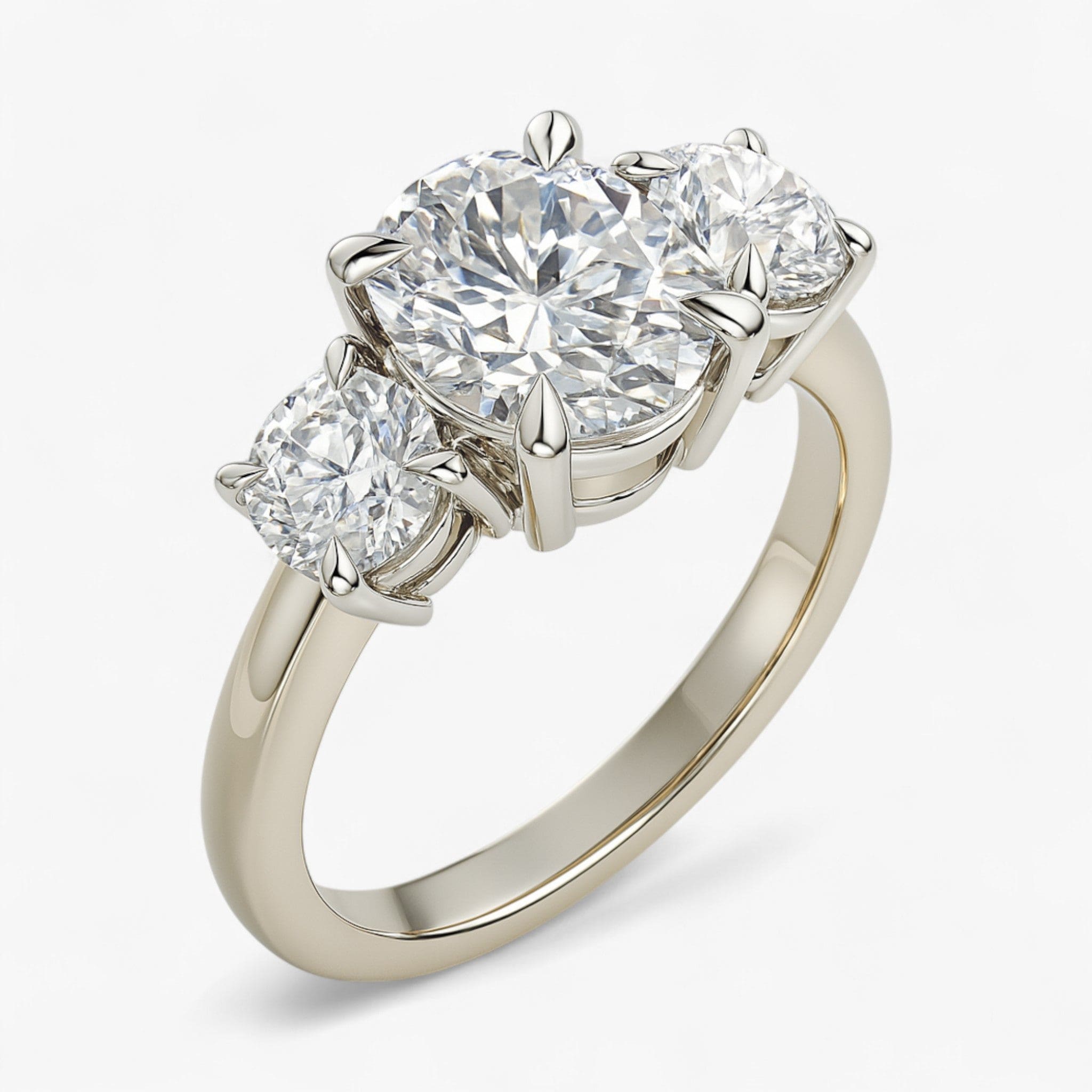The Signature 3-Stone Engagement Ring | Oval
