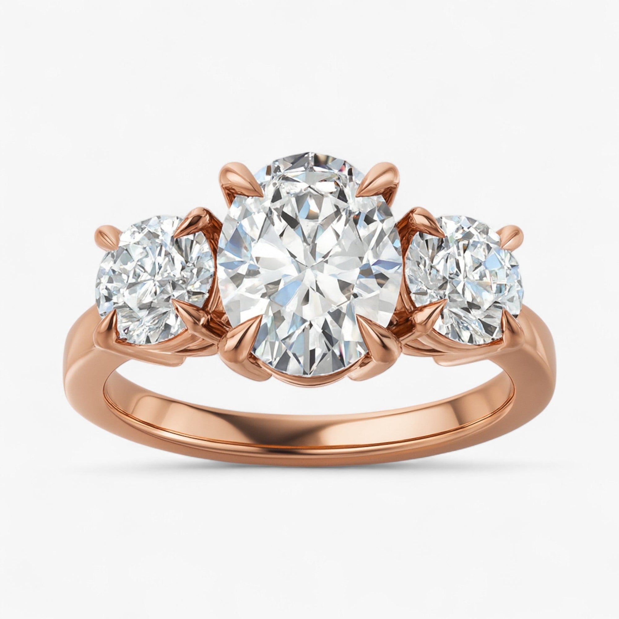 The Signature 3-Stone Engagement Ring | Oval