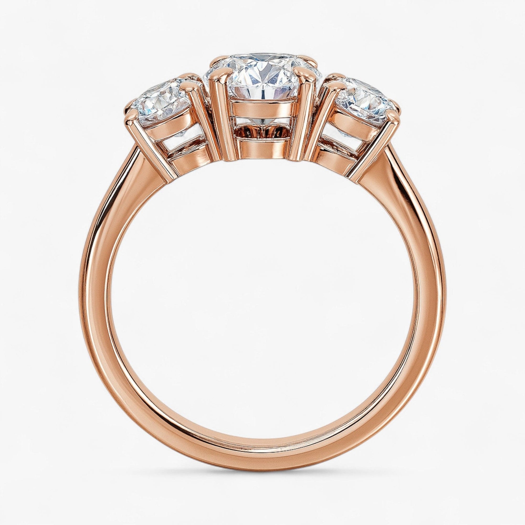 The Signature 3-Stone Engagement Ring | Round