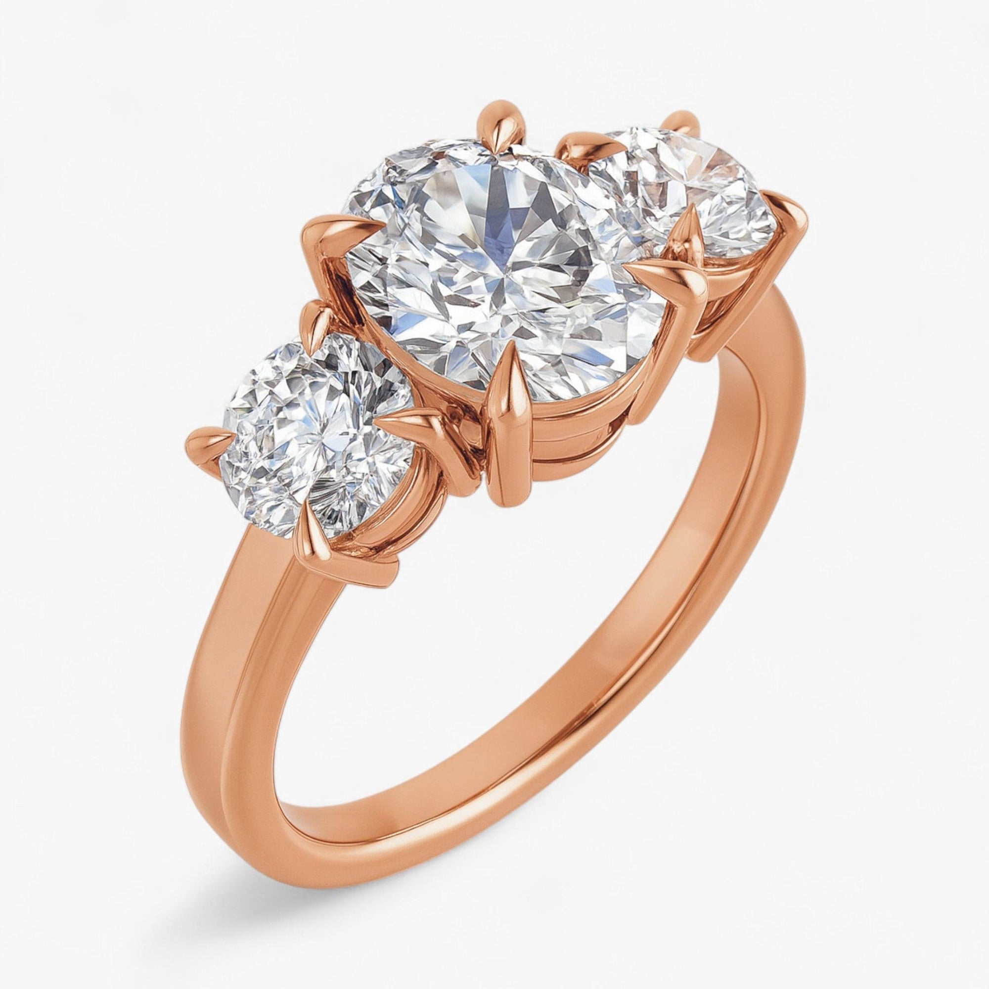 The Signature 3-Stone Engagement Ring | Oval