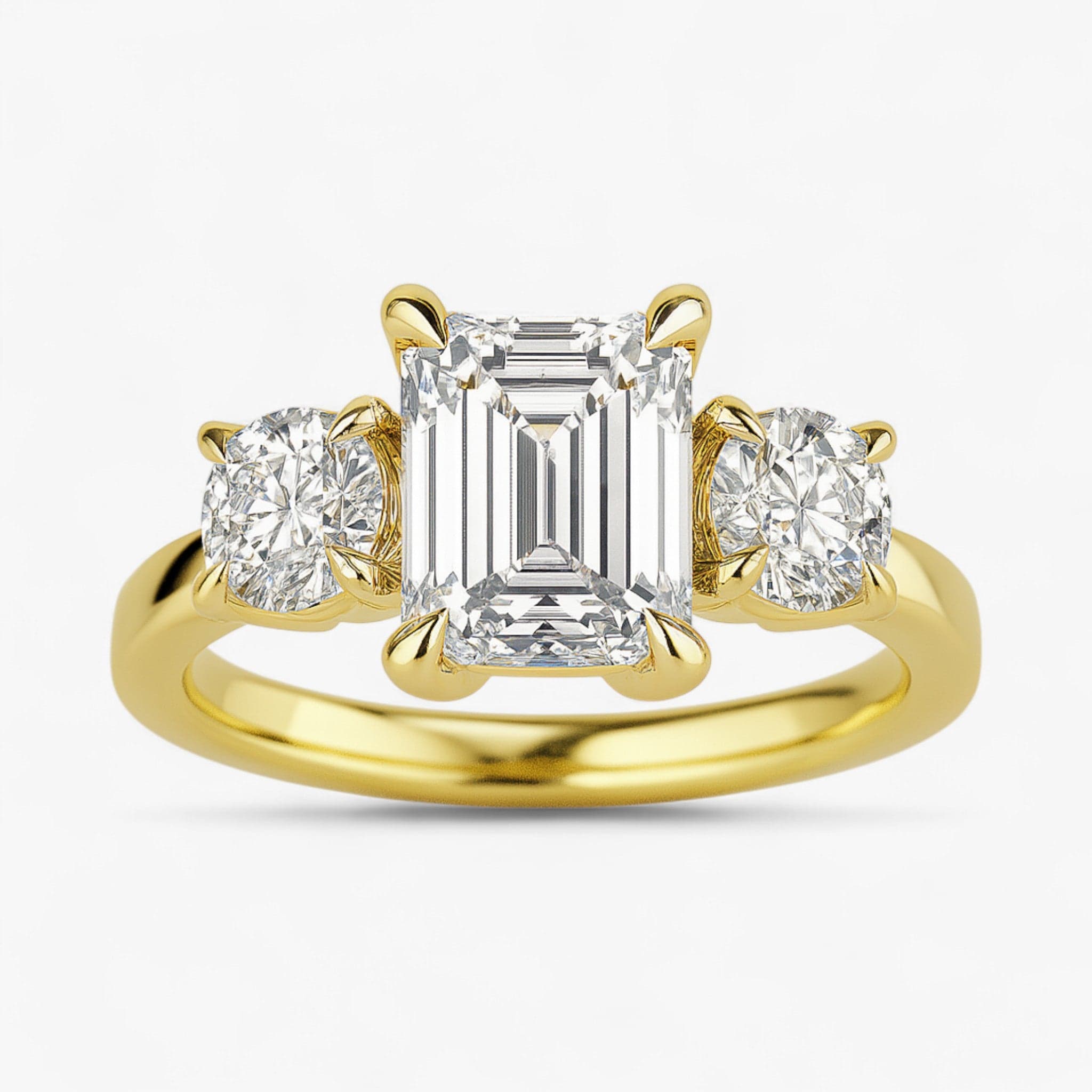 The Signature 3-Stone Engagement Ring | Emerald