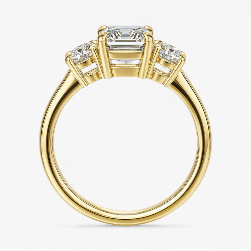 The Signature 3-Stone Engagement Ring | Emerald