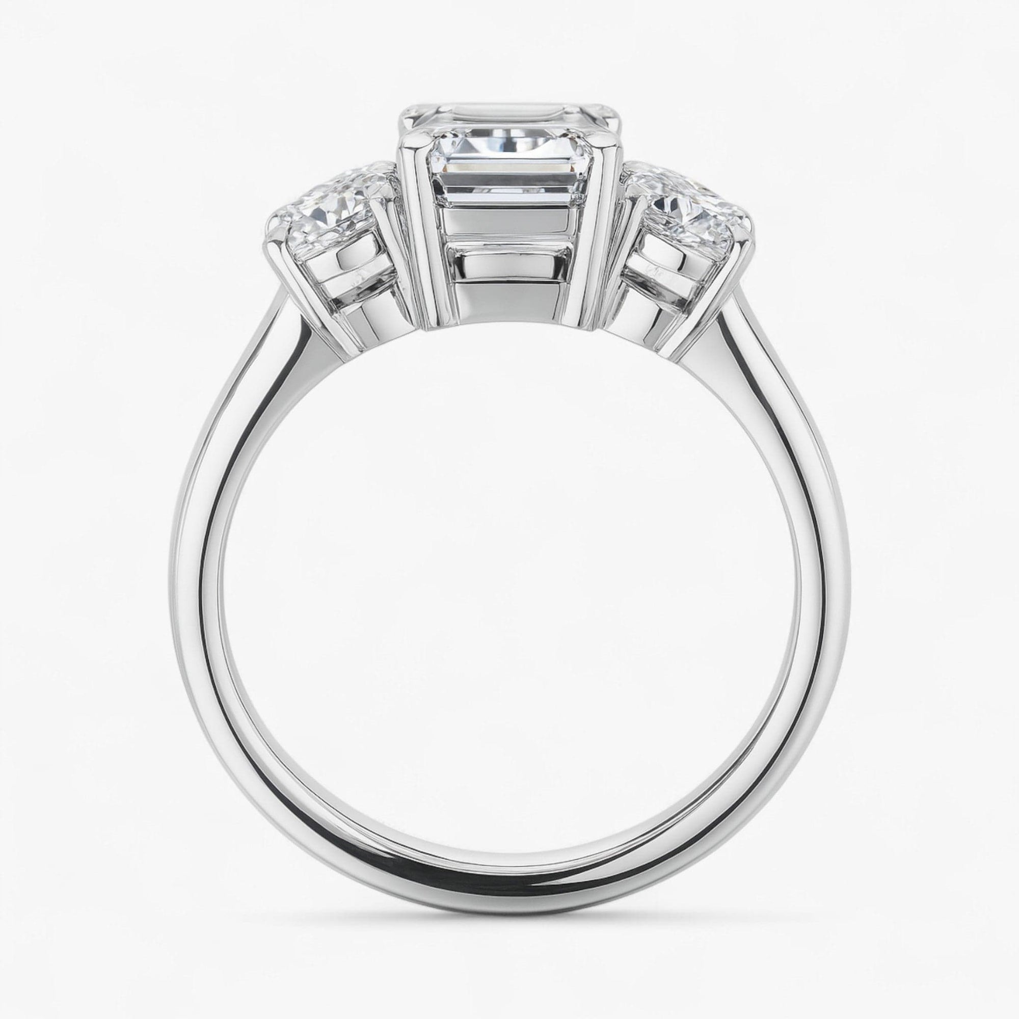 The Signature 3-Stone Engagement Ring | Emerald