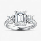The Signature 3-Stone Engagement Ring | Emerald