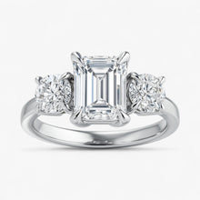 The Signature 3-Stone Engagement Ring | Emerald
