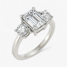 The Signature 3-Stone Engagement Ring | Emerald