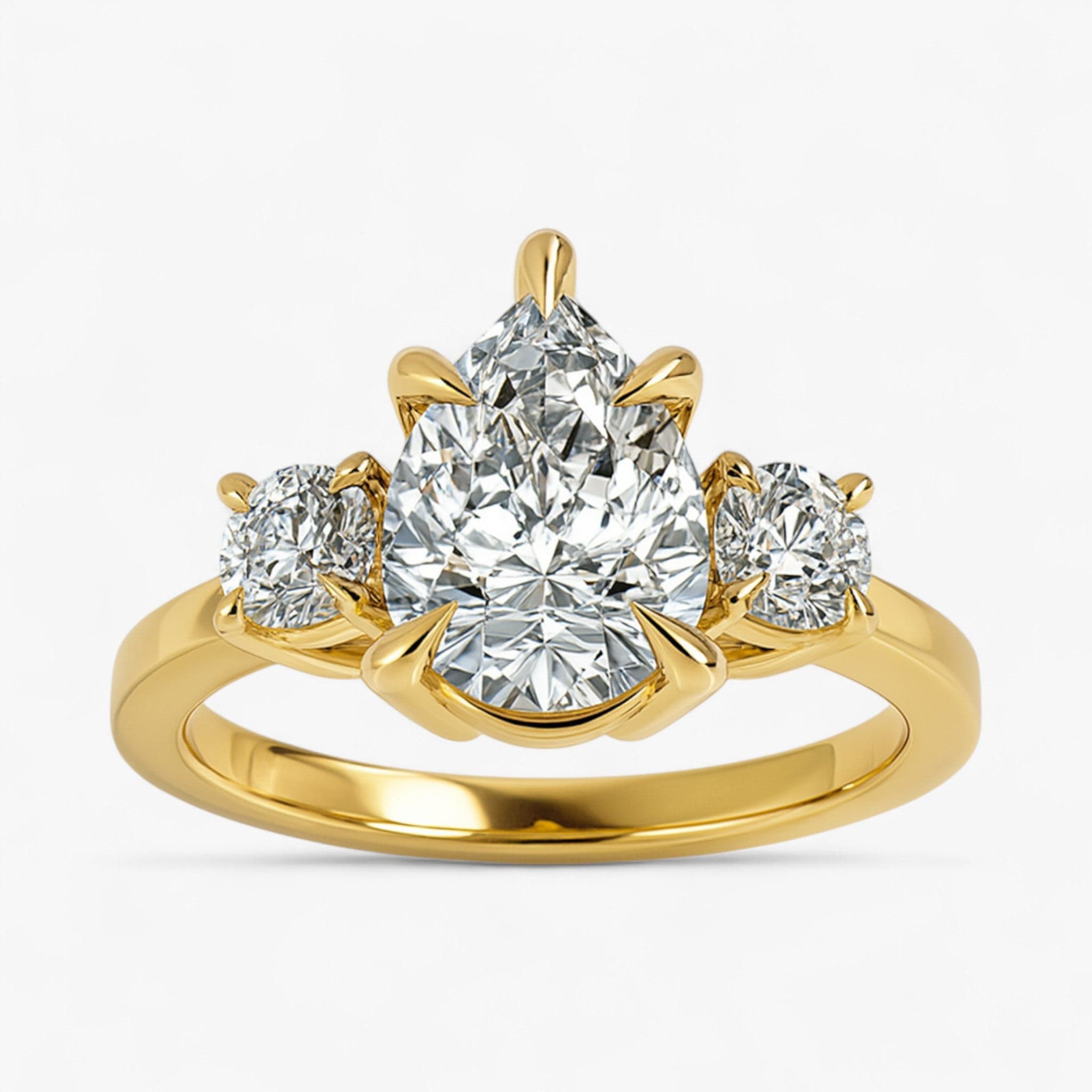 The Signature 3-Stone Engagement Ring | Pear