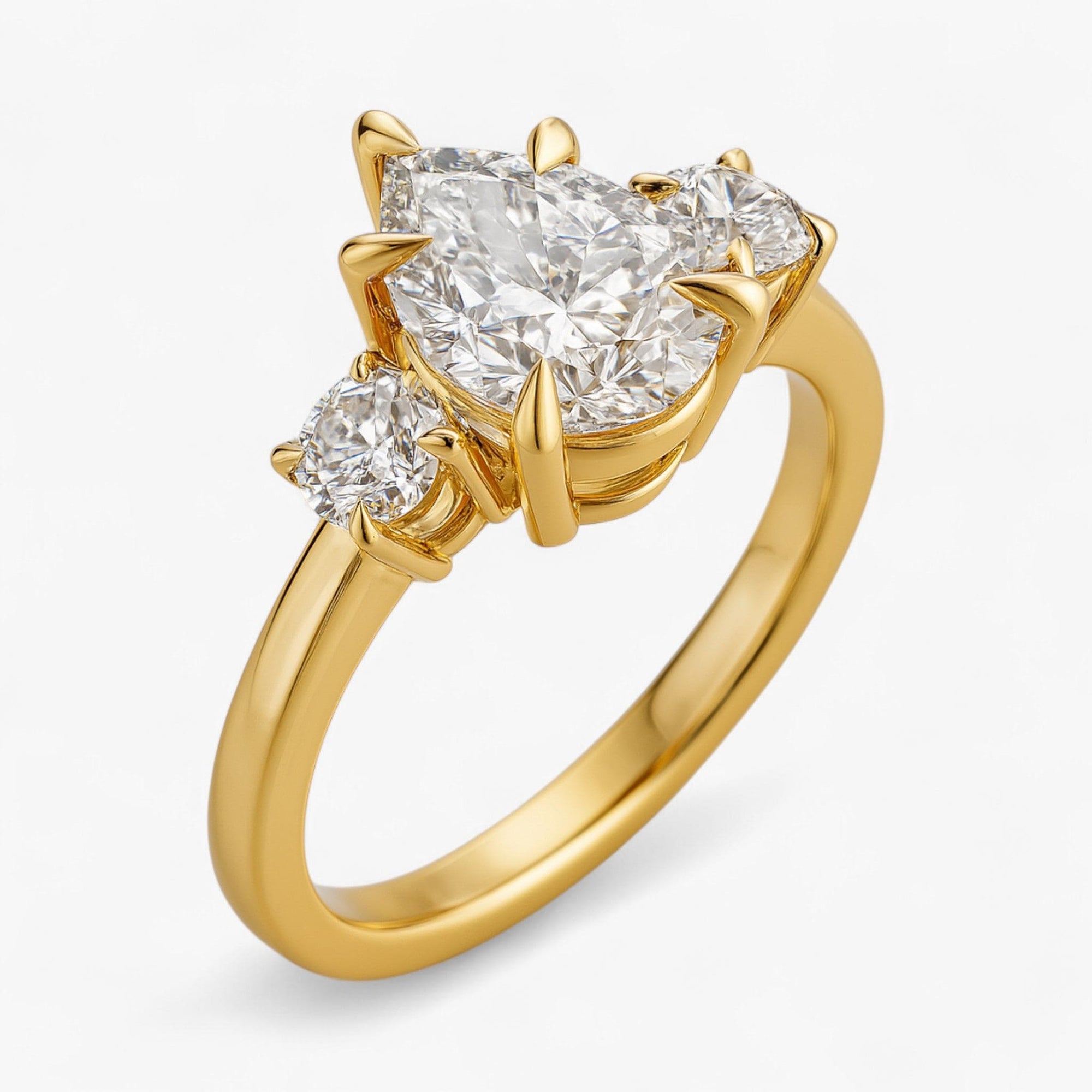 The Signature 3-Stone Engagement Ring | Pear