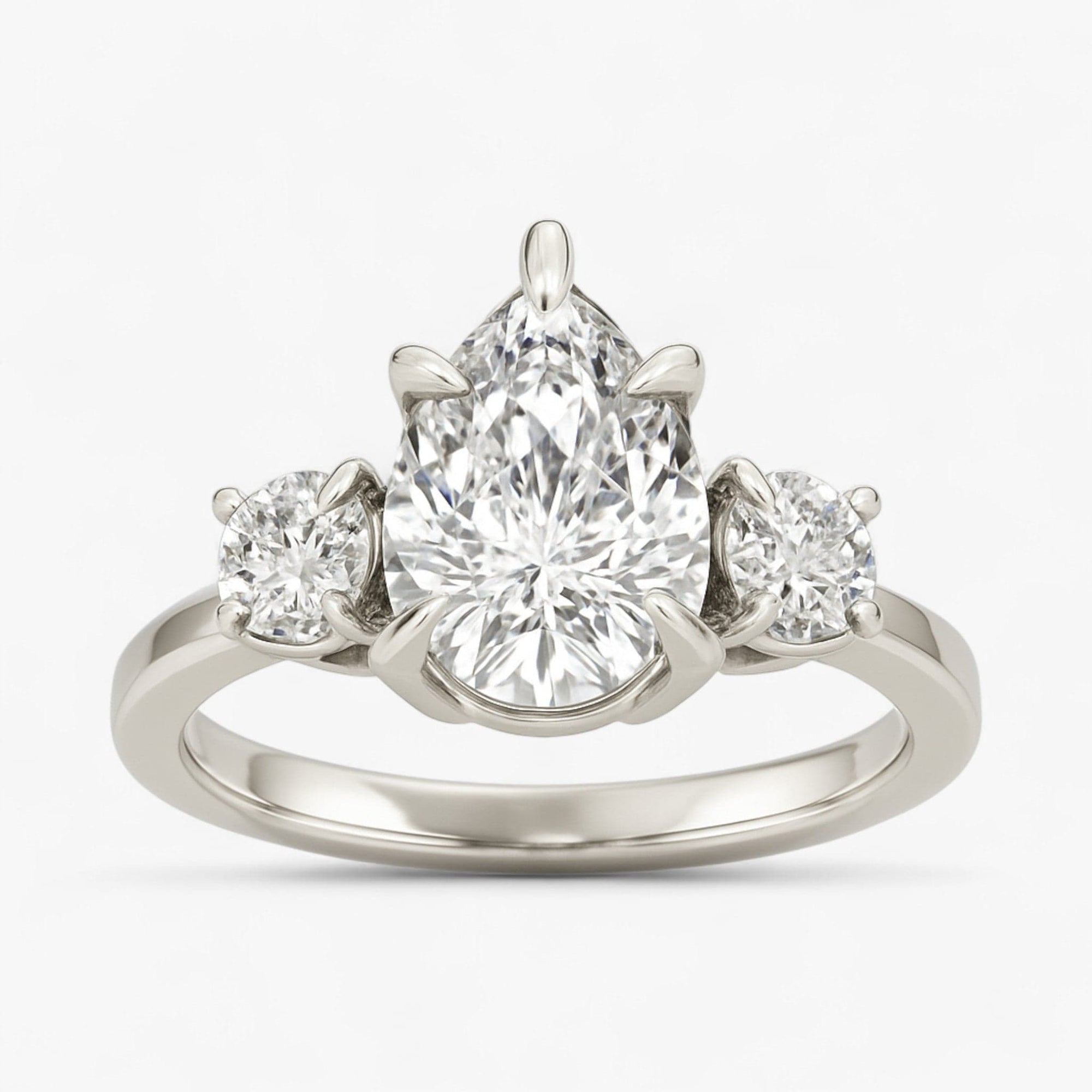 The Signature 3-Stone Engagement Ring | Pear