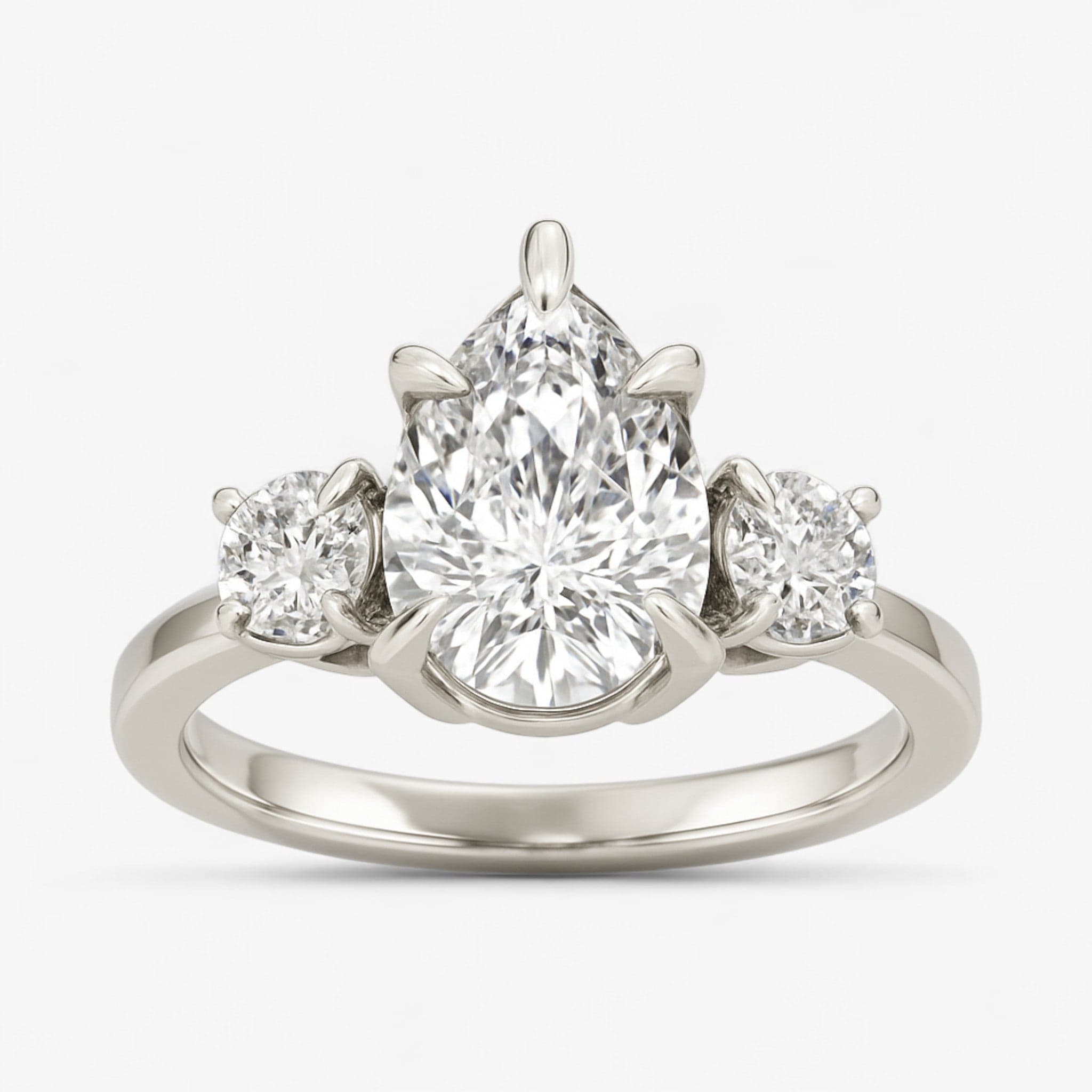 The Signature 3-Stone Engagement Ring | Pear