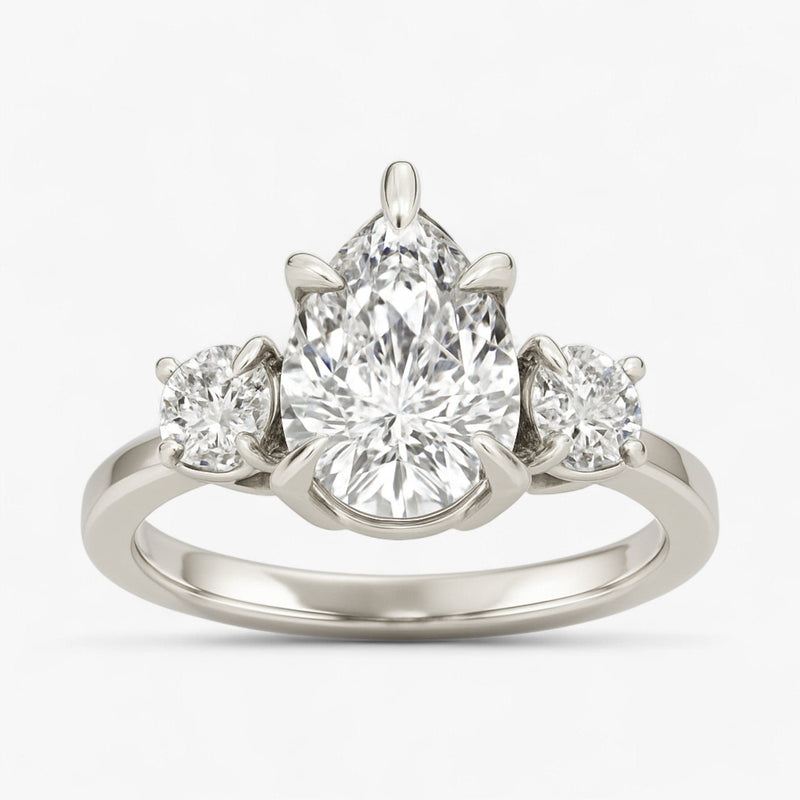 The Signature 3-Stone Engagement Ring | Pear