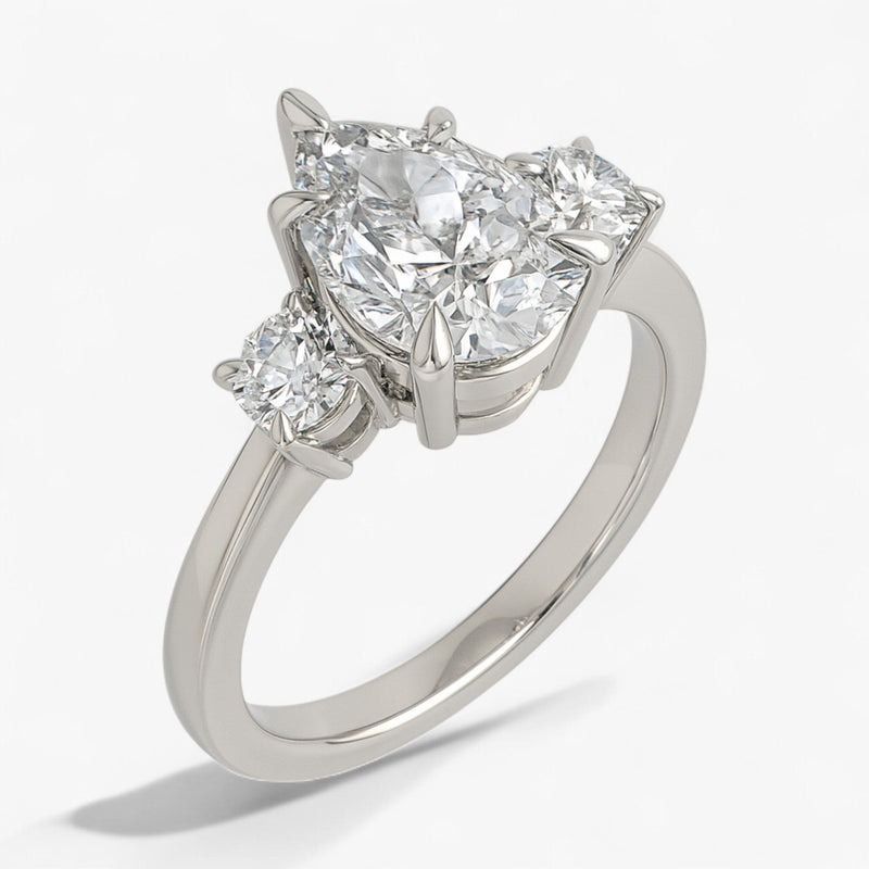 The Signature 3-Stone Engagement Ring | Pear