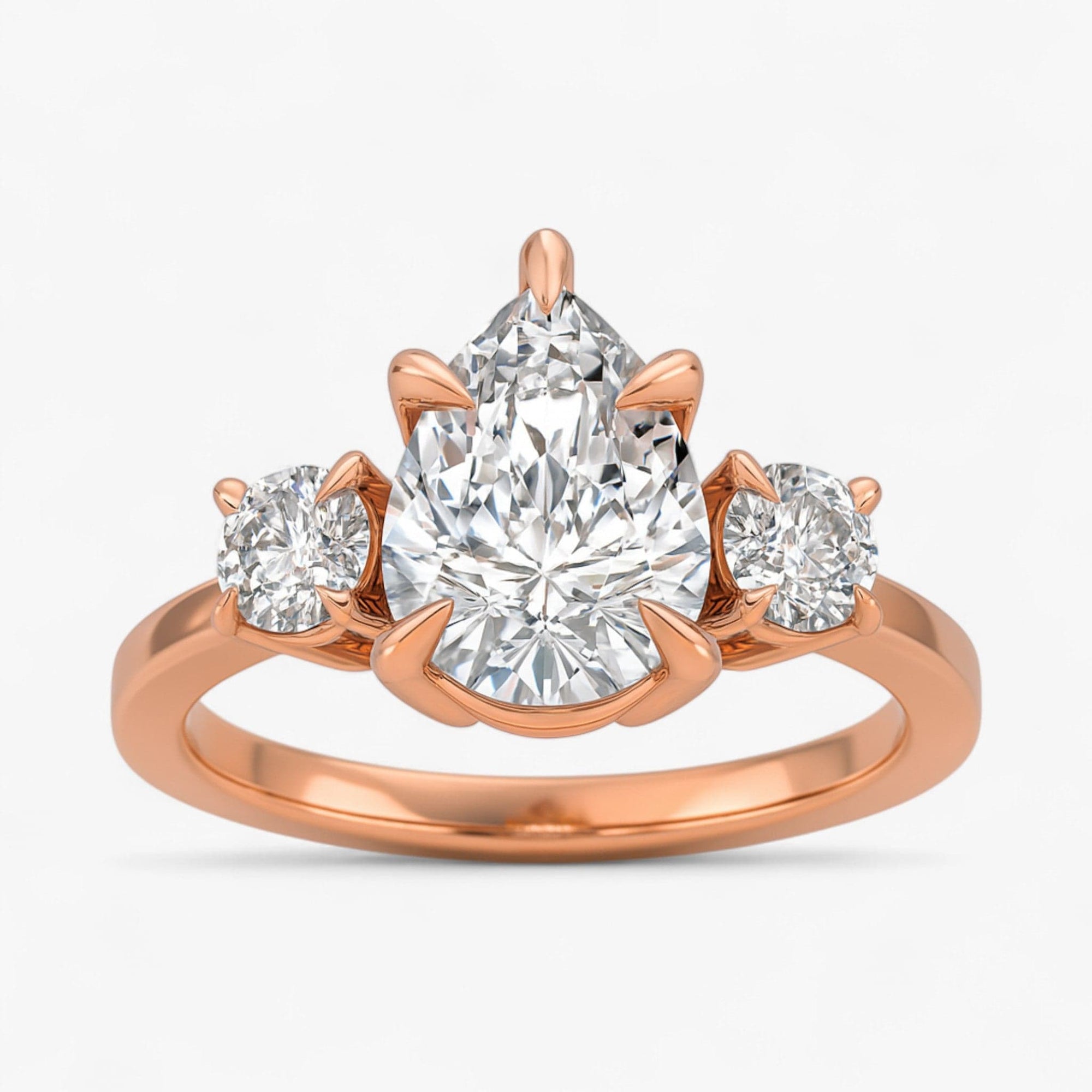 The Signature 3-Stone Engagement Ring | Pear