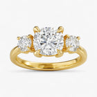 The Signature 3-Stone Engagement Ring | Cushion