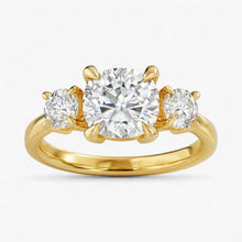 The Signature 3-Stone Engagement Ring | Cushion
