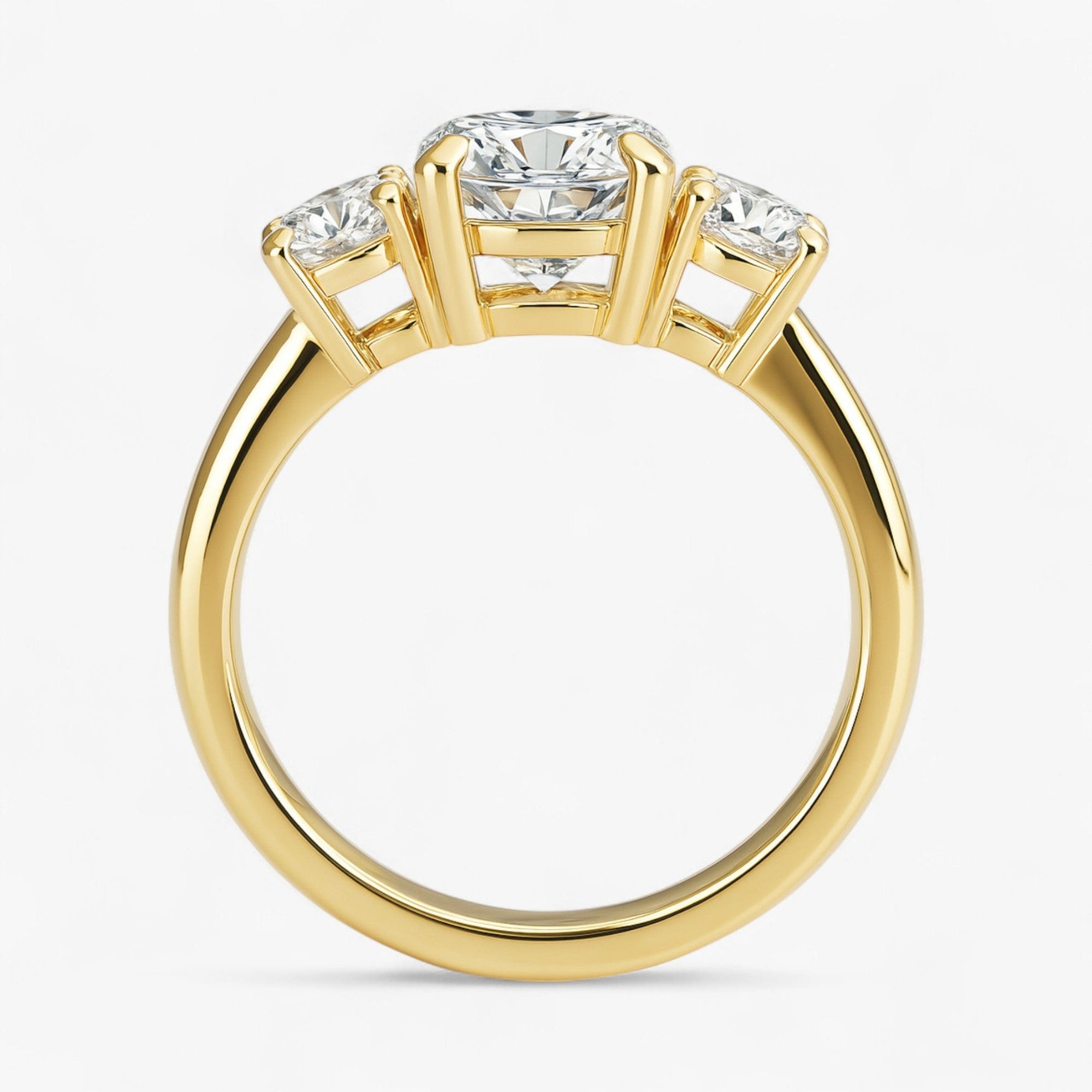 The Signature 3-Stone Engagement Ring | Cushion