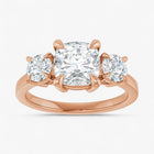 The Signature 3-Stone Engagement Ring | Cushion