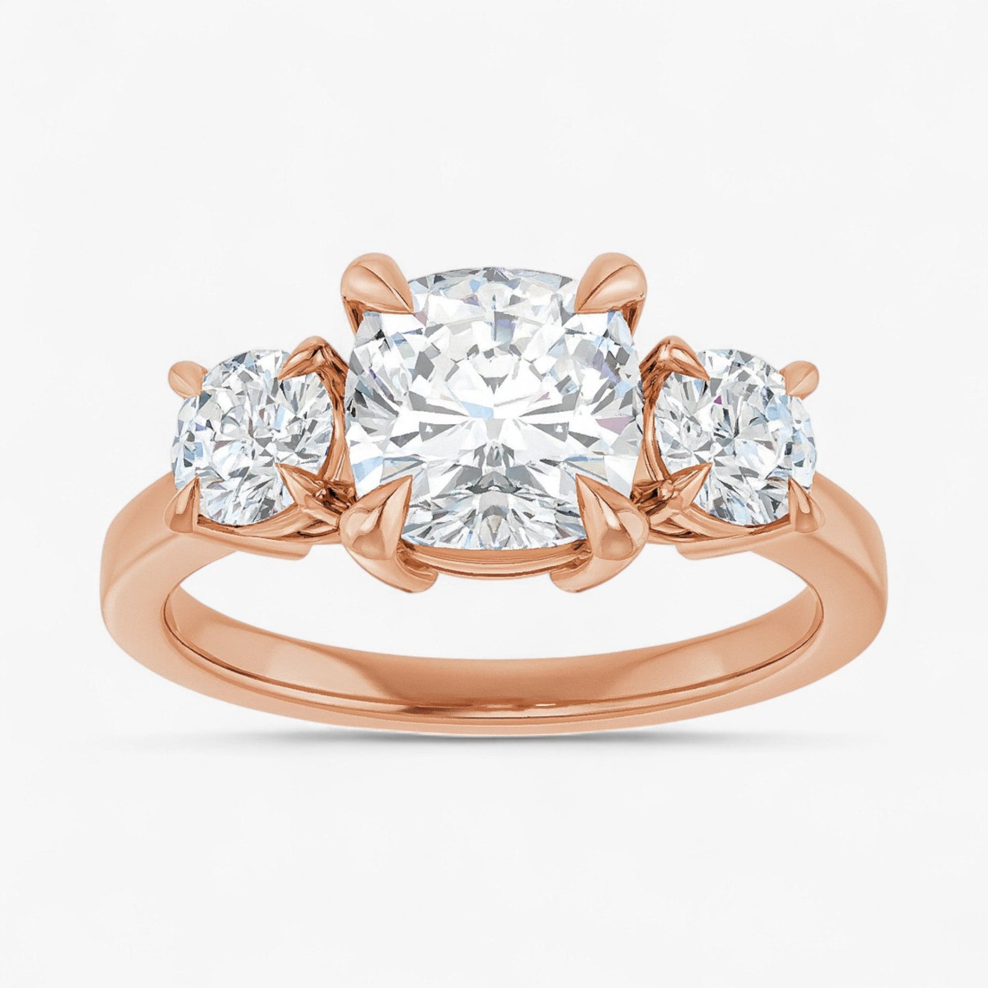 The Signature 3-Stone Engagement Ring | Cushion