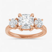 The Signature 3-Stone Engagement Ring | Cushion