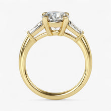 The Signature Baguette 3-Stone Engagement Ring | Round