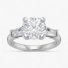 The Signature Baguette 3-Stone Engagement Ring | Round