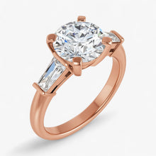 The Signature Baguette 3-Stone Engagement Ring | Round