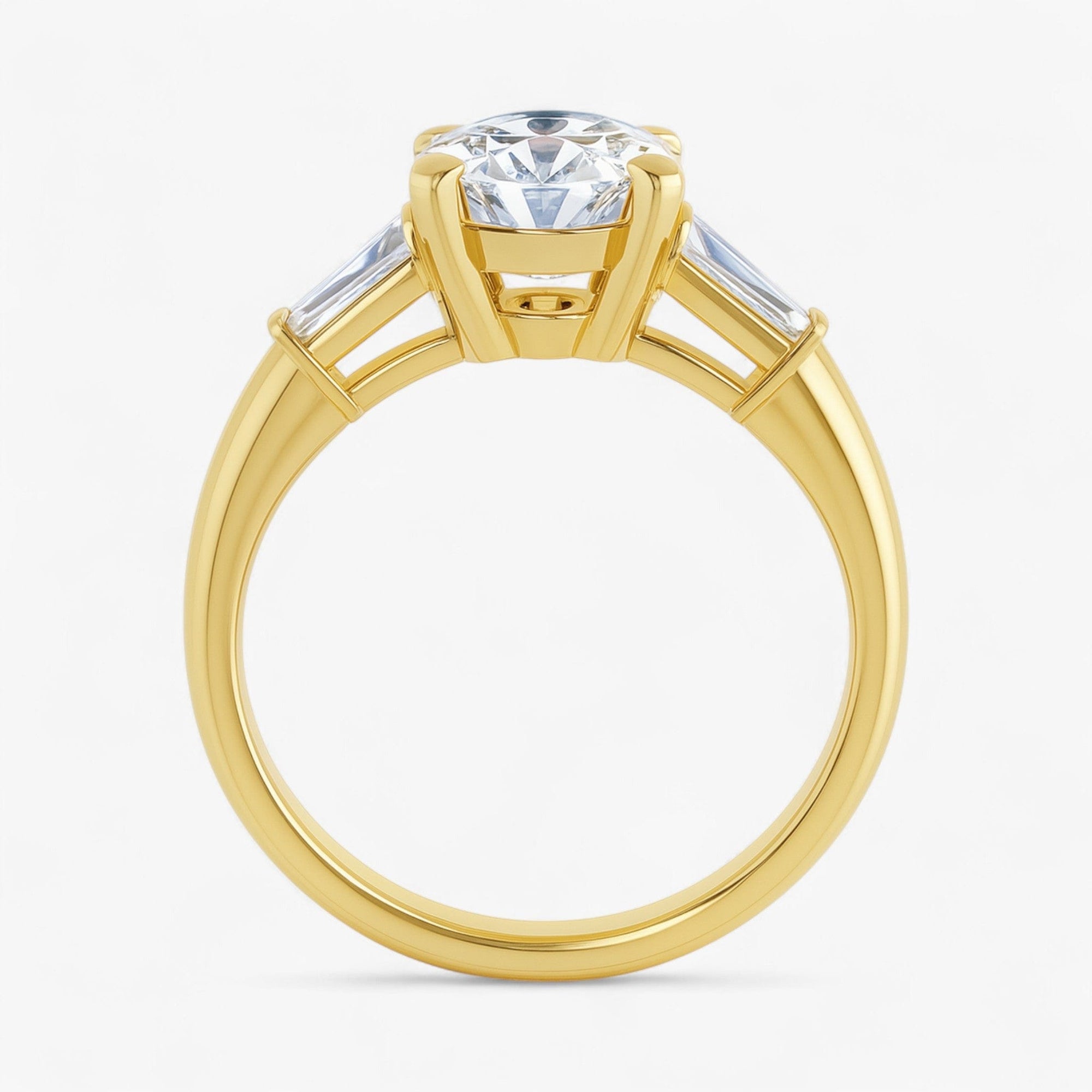 The Signature Baguette 3-Stone Engagement Ring | Oval