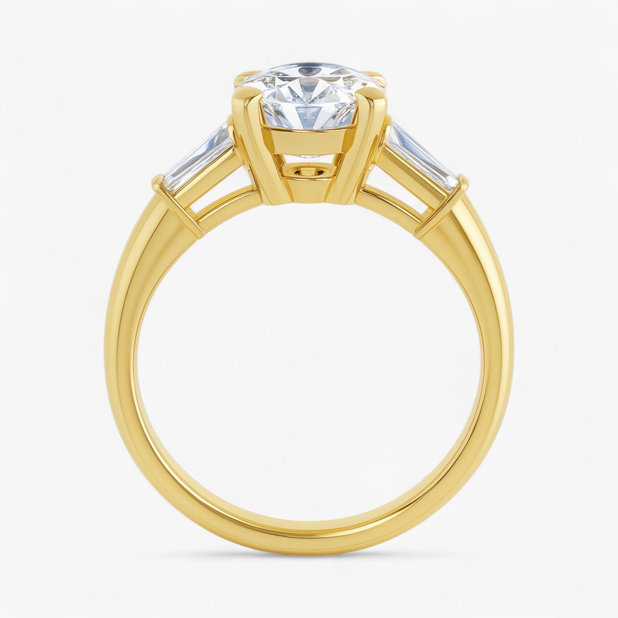 The Signature Baguette 3-Stone Engagement Ring | Oval