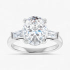 The Signature Baguette 3-Stone Engagement Ring | Oval