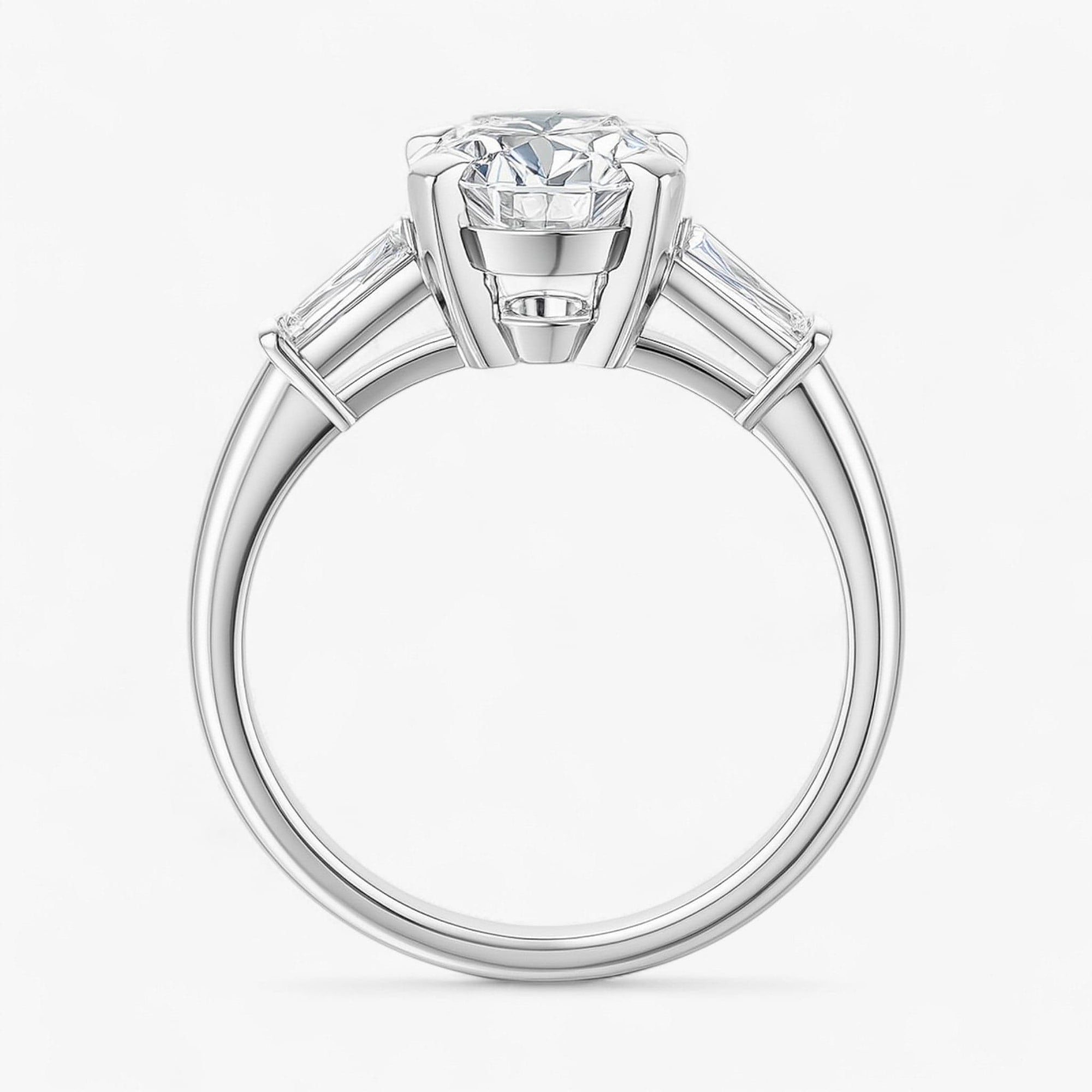 The Signature Baguette 3-Stone Engagement Ring | Oval