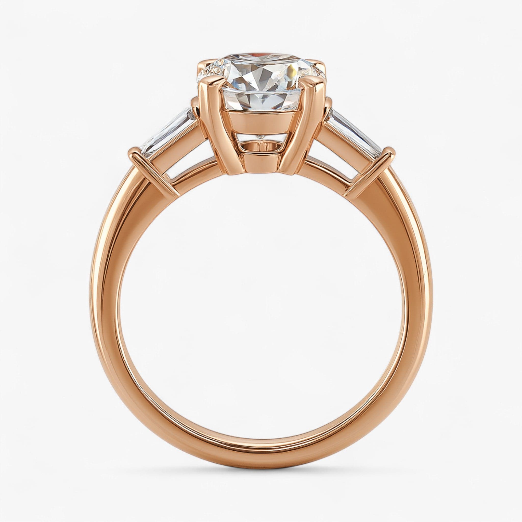 The Signature Baguette 3-Stone Engagement Ring | Oval
