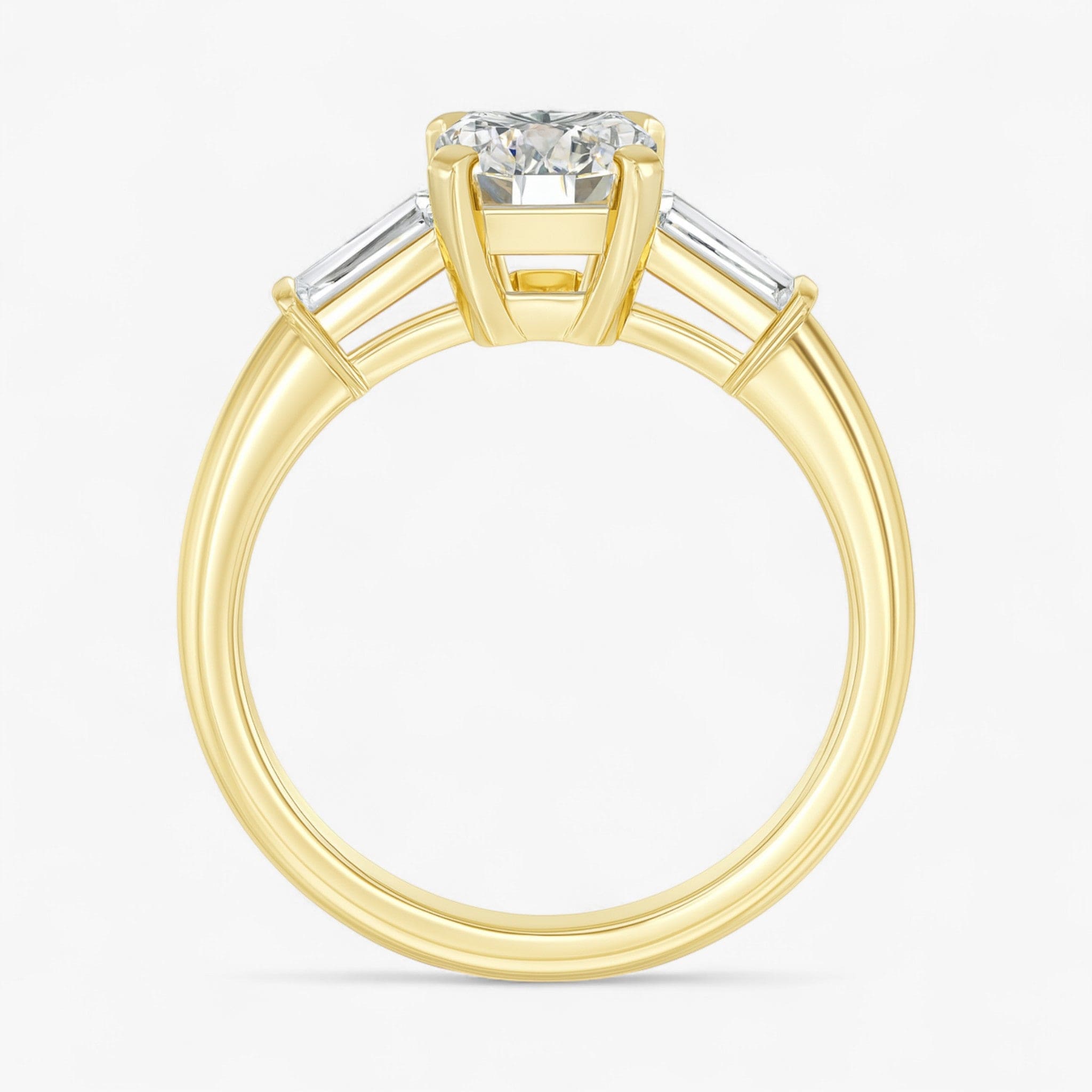 The Signature Baguette 3-Stone Engagement Ring | Emerald