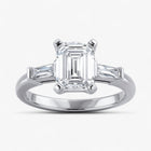 The Signature Baguette 3-Stone Engagement Ring | Emerald