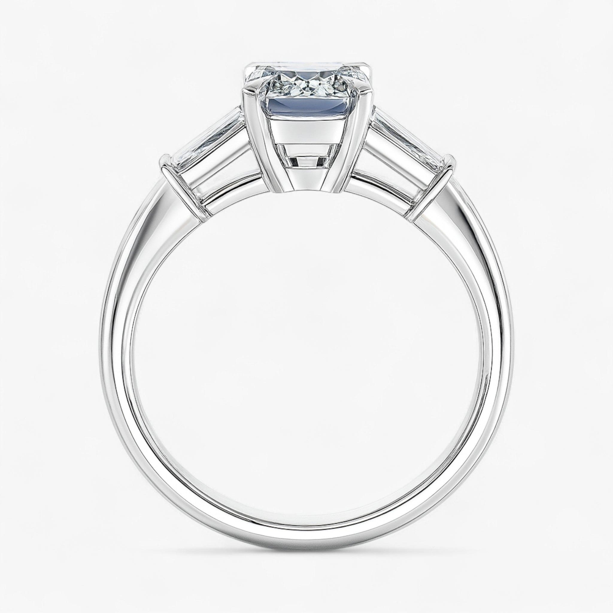 The Signature Baguette 3-Stone Engagement Ring | Emerald