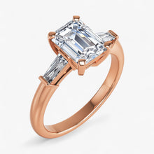 The Signature Baguette 3-Stone Engagement Ring | Emerald