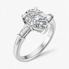 The Signature Baguette 3-Stone Engagement Ring | Pear